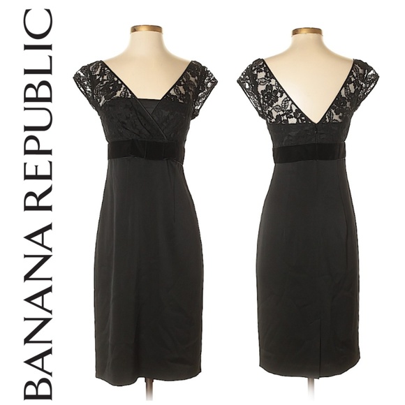 Banana Republic Dresses & Skirts - Banana Republic LBD v-neck with lace